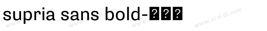 supria sans bold字体转换